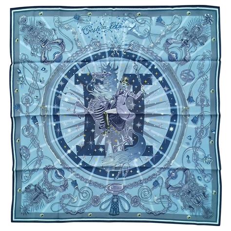 hermes c'est la fete|Hermès Silk Scarf C'est la Fete Daisuke Nomura Ciel .